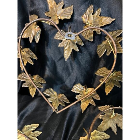 Vintage 3pc set Homco Brass Leaf Decor - Picture 9 of 9